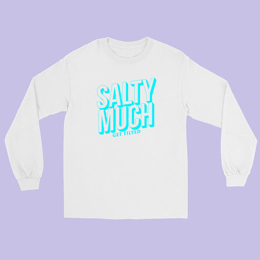Salty Much Long Sleeve Tee in White